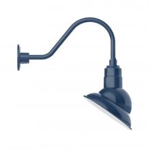 Montclair Light Works GNA120-50-S01-L12 - 10" Emblem shade LED Gooseneck Wall Mount with swivel, Navy