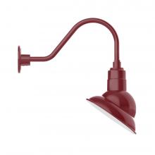 Montclair Light Works GNA120-55-S01-L12 - 10" Emblem shade LED Gooseneck Wall Mount with swivel, Barn Red