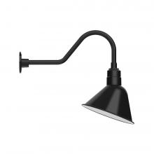 Montclair Light Works GNB103-41-L12 - 12" Angle shade LED Gooseneck Wall Mount, Black