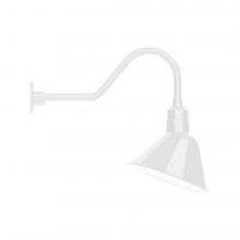 Montclair Light Works GNB103-44-L12 - 12" Angle shade LED Gooseneck Wall Mount, White