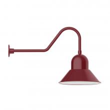 Montclair Light Works GNC125-55-L13 - 16" Prima shade, LED Gooseneck Wall Mount, Barn Red