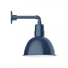 Montclair Light Works GNN116-50-L12 - 12" Deep Bowl shade, LED Straight Arm Wall Mount, Navy