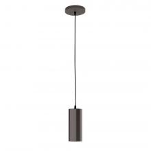 Montclair Light Works PEB418-51-C02-L10 - 3.5" J-Series shade, black solid fabric cord with canopy, Architectural Bronze