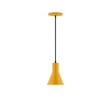 Montclair Light Works PEB436-21-L10 - 6" Axis Flared Cone LED Pendant, Bright Yellow