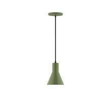 Montclair Light Works PEB436-22-L10 - 6" Axis Flared Cone LED Pendant, Fern Green