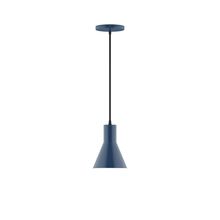 Montclair Light Works PEB436-50-L10 - 6" Axis Flared Cone LED Pendant, Navy