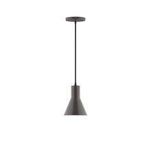 Montclair Light Works PEB436-51-L10 - 6" Axis Flared Cone LED Pendant, Architectural Bronze