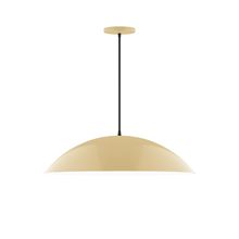 Montclair Light Works PEB439-17-C26-L14 - 24" Axis Half Dome LED Pendant, ivory fabric cord with canopy, Ivory