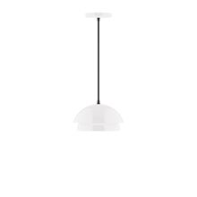 Montclair Light Works PEBX445-44-C21-L10 - 10" Nest LED Pendant, white cord with canopy, White