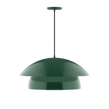 Montclair Light Works PEBX447-42-L13 - 24" Nest LED Pendant, Forest Green