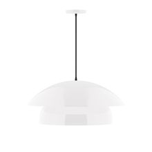 Montclair Light Works PEBX447-44-L13 - 24" Nest LED Pendant, White