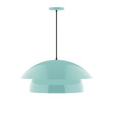 Montclair Light Works PEBX447-48-L13 - 24" Nest LED Pendant, Sea Green