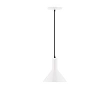 Montclair Light Works PEBX451-44-C21-L10 - 8" Stack Mini Cone LED Pendant, white cord with canopy, White