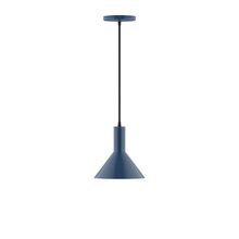 Montclair Light Works PEBX451-50-L10 - 8" Stack Mini Cone LED Pendant, Navy