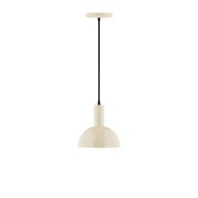 Montclair Light Works PEBX456-16-C21-L10 - 8" Stack Mini Dome LED Pendant, white cord with canopy, Cream