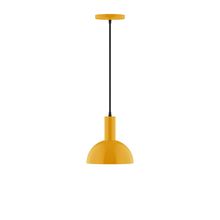 Montclair Light Works PEBX456-21-C21-L10 - 8" Stack Mini Dome LED Pendant, white cord with canopy, Bright Yellow