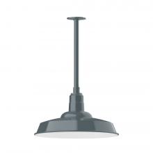 Montclair Light Works STB185-40-L13 - Warehouse 18" LED Pendant, stem mount