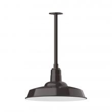 Montclair Light Works STB185-51-L13 - Warehouse 18" LED Pendant, stem mount