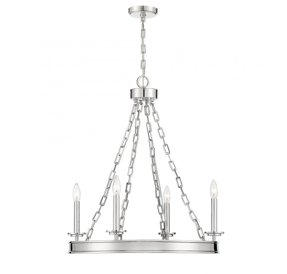 Seville 4-Light Chandelier in 
Polished Nickel