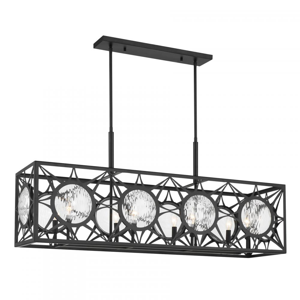 Balfour 8-Light Linear Chandelier in Matte Black