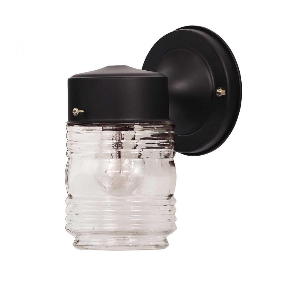 Exterior Collections 1-Light Outdoor Wall Lantern in Black