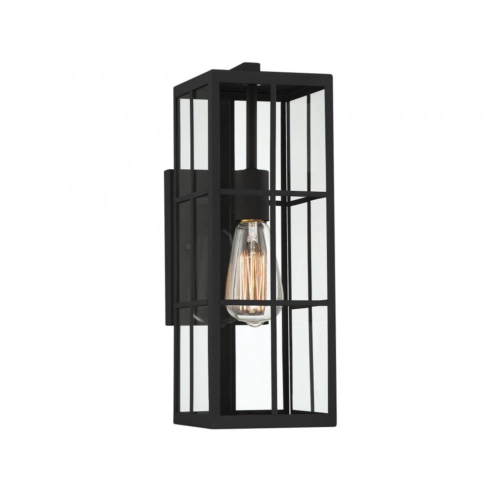 Ericson 1-Light Outdoor Wall Lantern in Matte Black