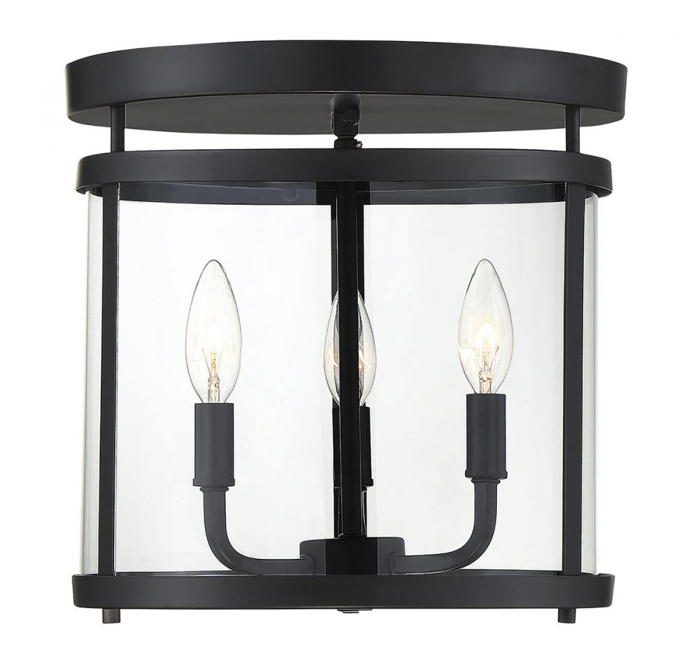 Penrose 3-Light Ceiling Light in Black