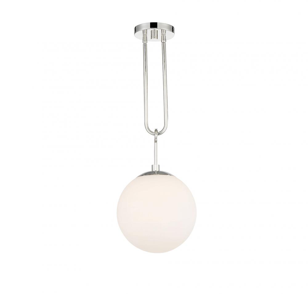 Becker 1-Light Pendant in Polished Nickel