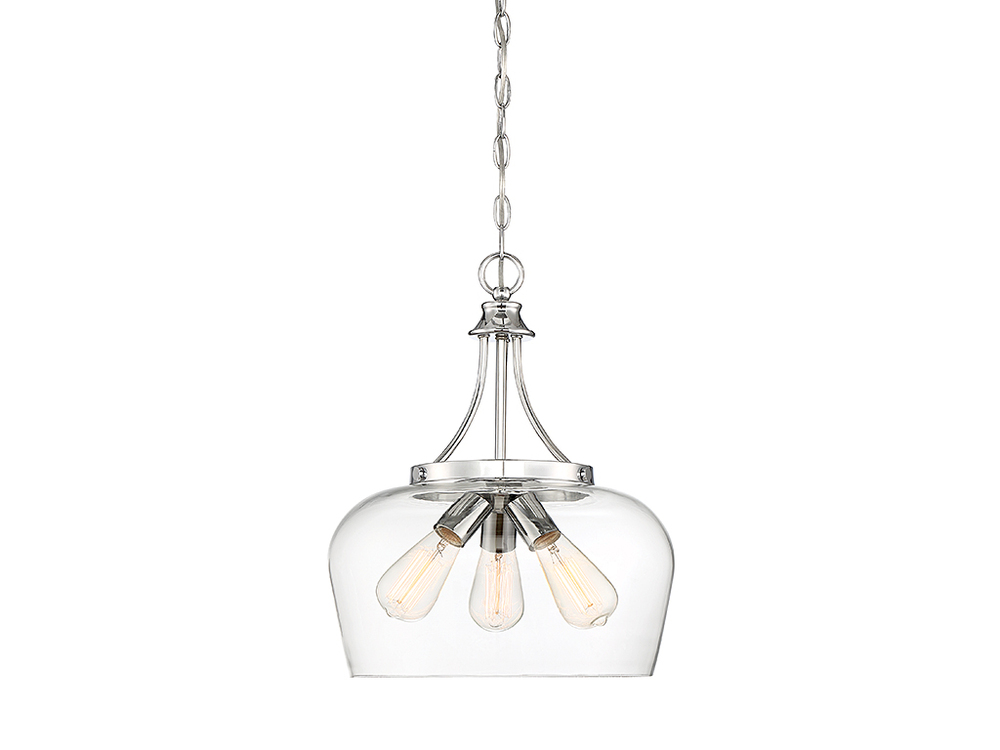 Octave 3-Light Pendant in Polished Chrome