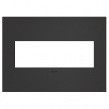 Legrand AWC3GSBL4 - adorne® Satin Black Three-Gang Screwless Wall Plate