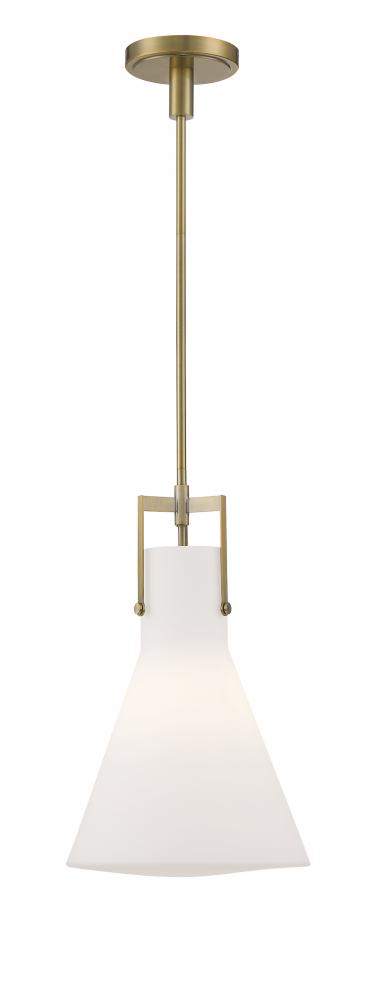 Izel 1-Light Glass Pendant - Antique Brass