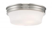 Norwell 5912-PN-MO - Galen Glass Flush Mount Ceiling Light - Polished Nickel