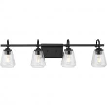  P300475-31M - Martenne Collection Four-Light Matte Black Modern Farmhouse Vanity Light