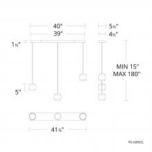 WAC US PD-68903L-AB - Banded Chandelier Light