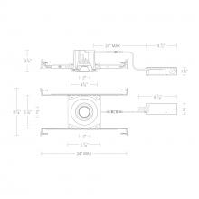 WAC US R3BRAN-SWD-WT - Ocular 3.0 Dim-to-Warm Round Adjustable Trim and Remodel Housing with New Construction Frame-In Ki