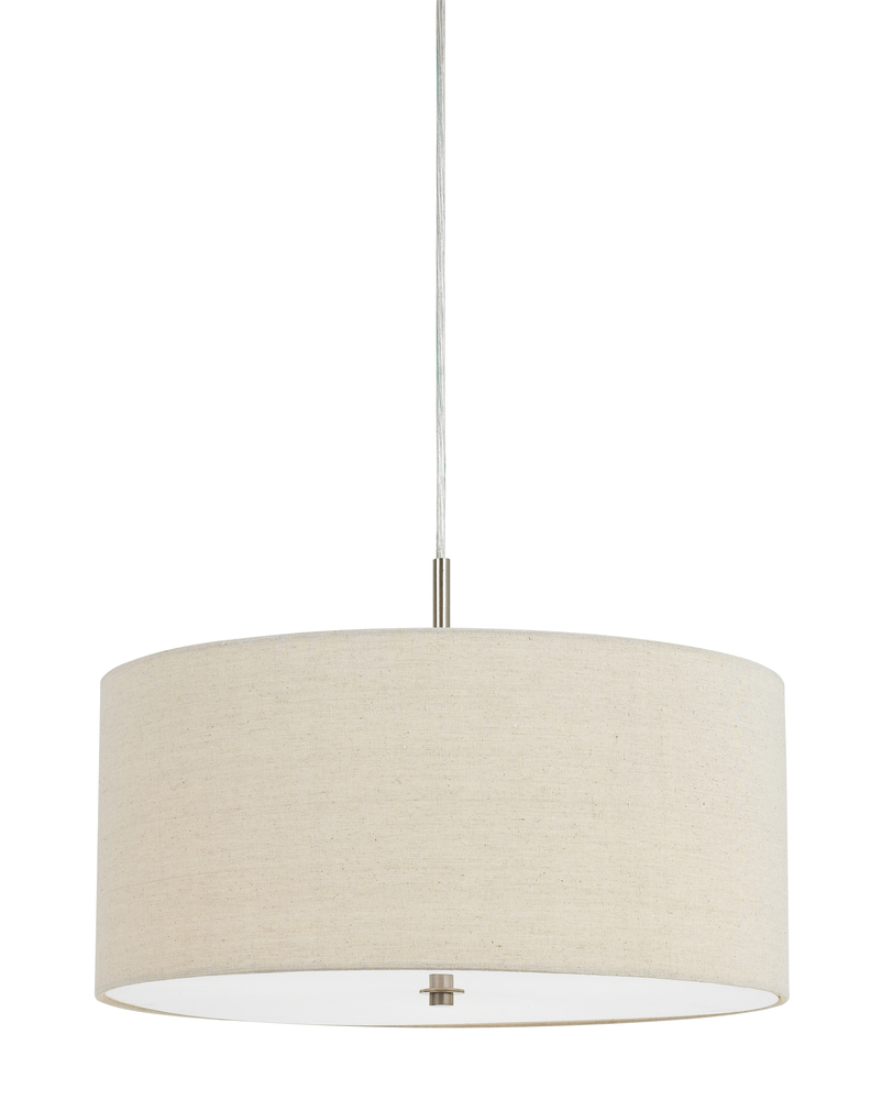 60W X 3 Addison Linen Drum Pendant