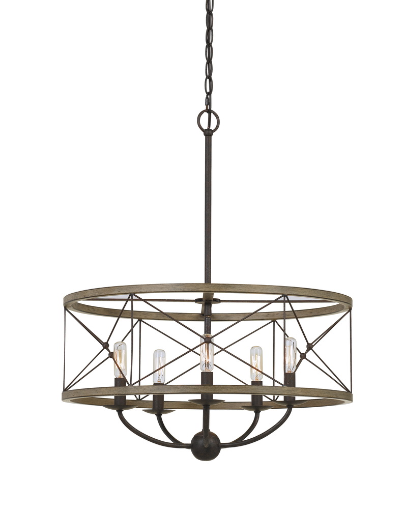 40W X 5 Modica Metal Pendant Fixture (Edison Bulbs Not included)