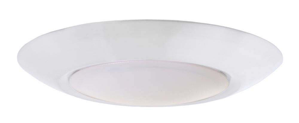 Slim Line 1 Light 6" LED Flushmount in White (7" Overall Diameter)