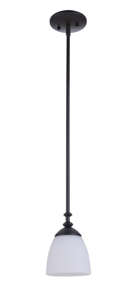 Marlowe 1 Light Mini Pendant in Flat Black