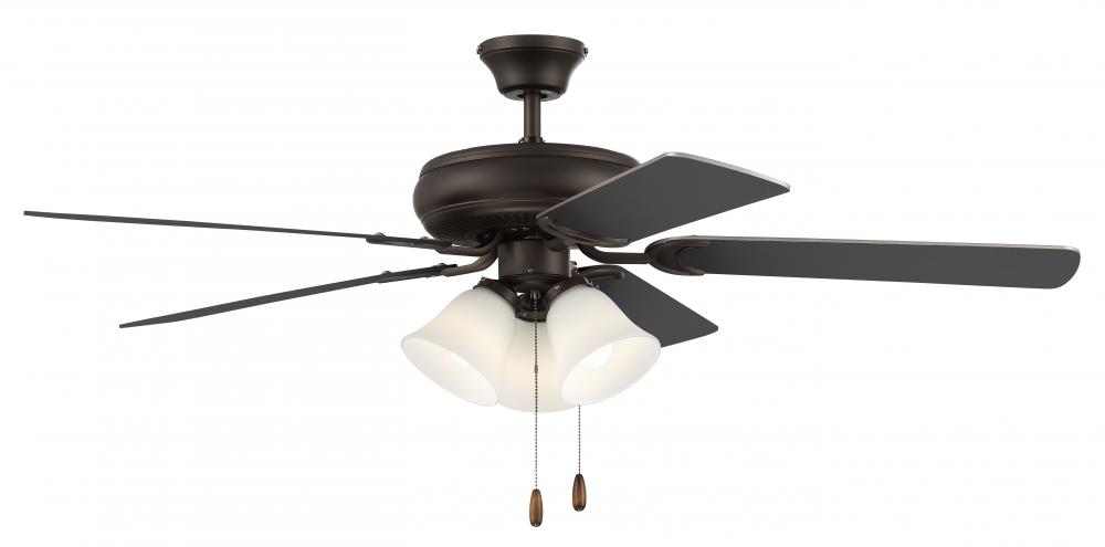 52" Decorator's Choice 3 Light in Espresso w/ Walnut/Espresso Blades