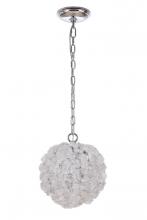 Craftmade 48490-CH - Roxx 1 Light Medium Pendant in Chrome w/Quartz Crystals