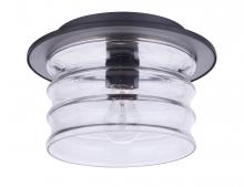 Craftmade ZA3637-MN - Canon 1 Light Outdoor Flush Mount in Midnight