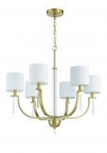 Craftmade 58226-SB - Fortuna 6 Light Chandelier in Satin Brass