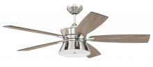 Craftmade DMK52PLN5 - 52" Dominick in Polished Nickel w/ Driftwood/Greywood Blades