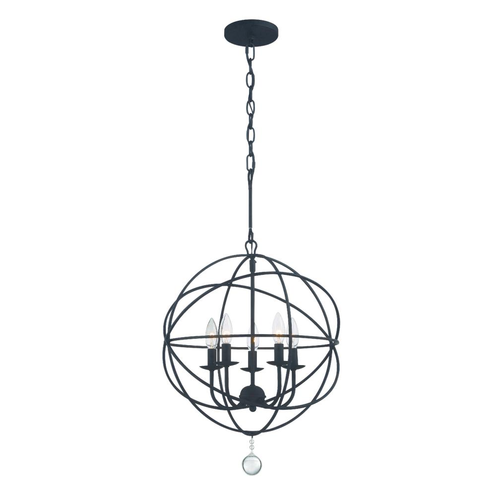 Solaris 5 Light Black Mini Chandelier