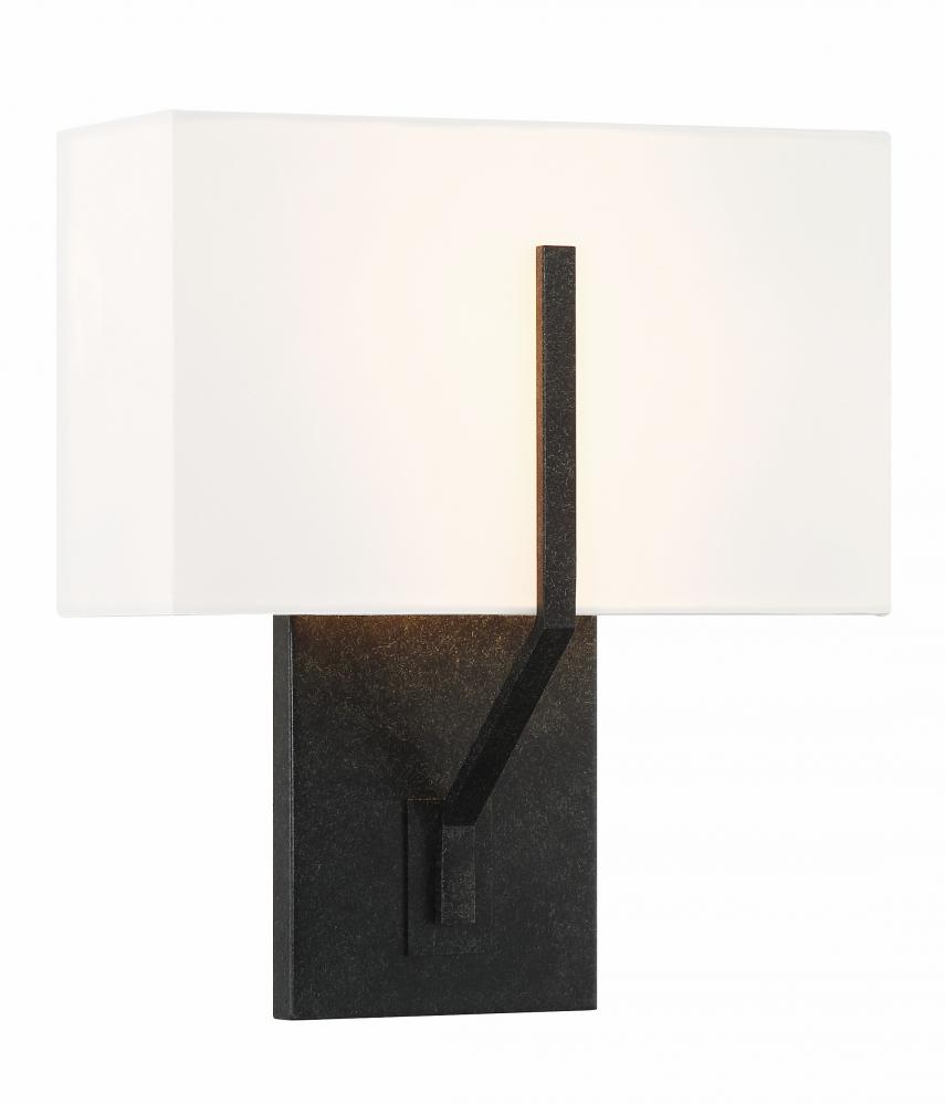 Carlyn 2 Light Black Sconce