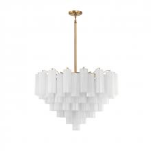 Crystorama ADD-316-AG-WH - Addis 16 Light Aged Brass Chandelier