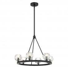 Crystorama ARA-10264-MK - Aragon 6 Light LED Matte Black Chandelier