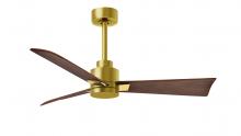 Matthews Fan Company AK-BRBR-WN-42 - Alessandra 3-blade transitional ceiling fan in brushed brass finish with walnut blades. Optimized