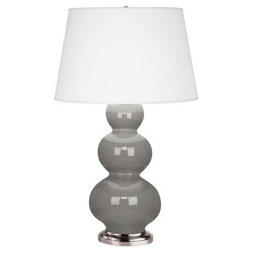 Smokey Taupe Triple Gourd Table Lamp